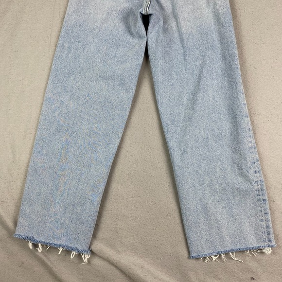 Agolde Womens Jeans Size 24 Ren High Rise Wide Leg Cropped light wash raw - Picture 9 of 15